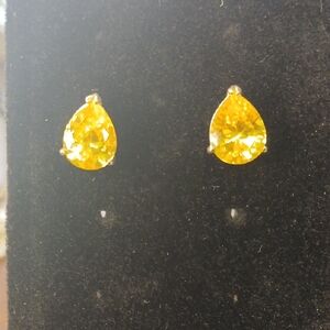 Radiant Yellow Teardrop Earrings